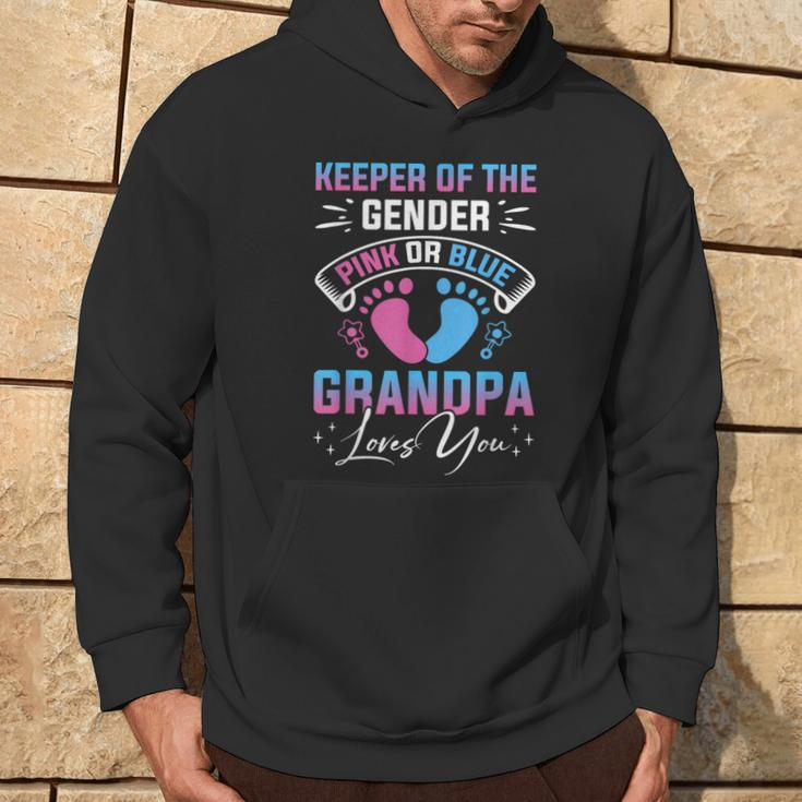 Keeper Of The Gender Pink Or Blue Grandpa Loves You Hoodie Lifestyle
