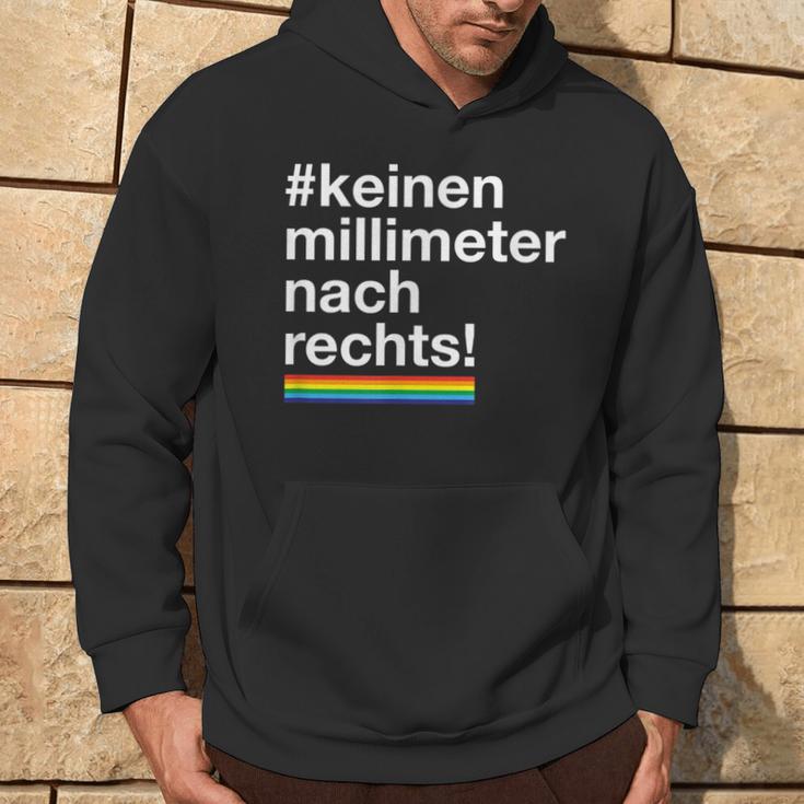 Keinen Millimeter Nach Rechts Lgbt Democratie Love Hoodie Lebensstil