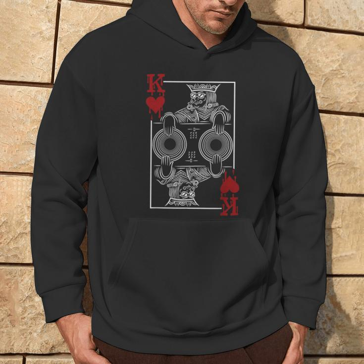 King Of Hearts Clubbing Disco Techno Outfit Dj King Card Hoodie Lifestyle