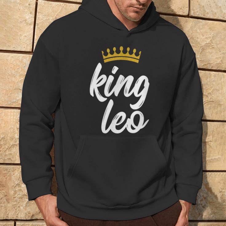 King Leo Crown Zodiac Sign Birthday Hoodie Lifestyle