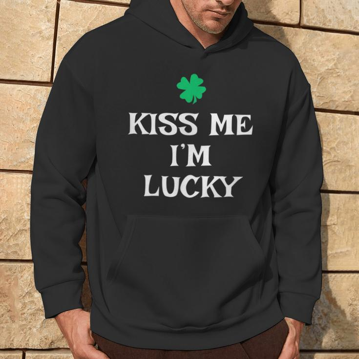 Kiss Me I'm Lucky St Patrick's Day Irish Luck Hoodie Lifestyle