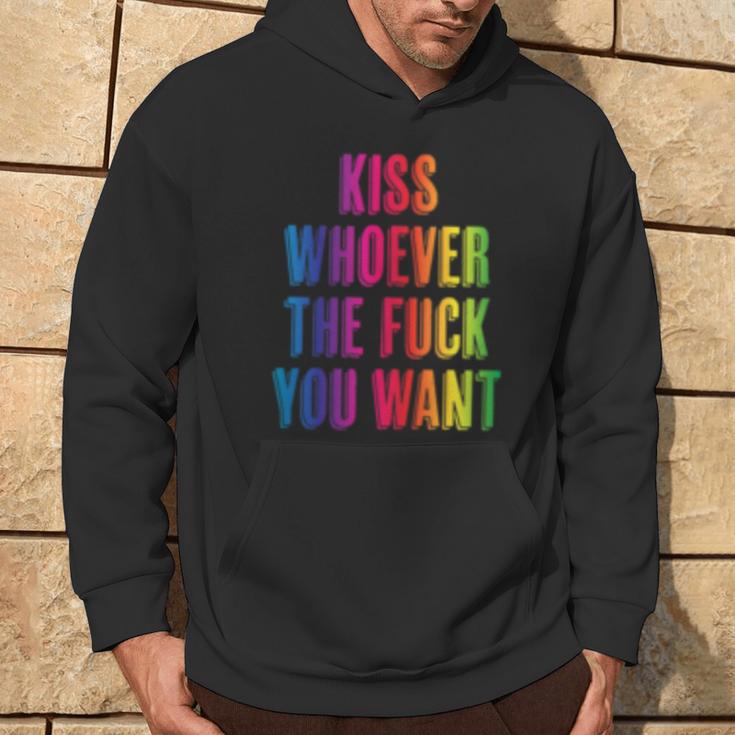 Kiss Whoever The Fuck You Want F Gay Pride Lgbt Hoodie Lifestyle