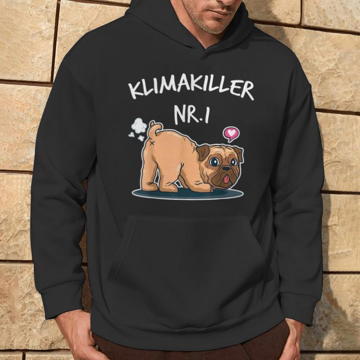 Klimakiller No 1 Cute Pug Dog Lover Hoodie Lebensstil