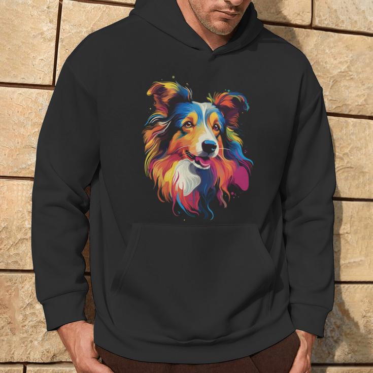 Langhaar Collie Welpe Hoodie Lebensstil