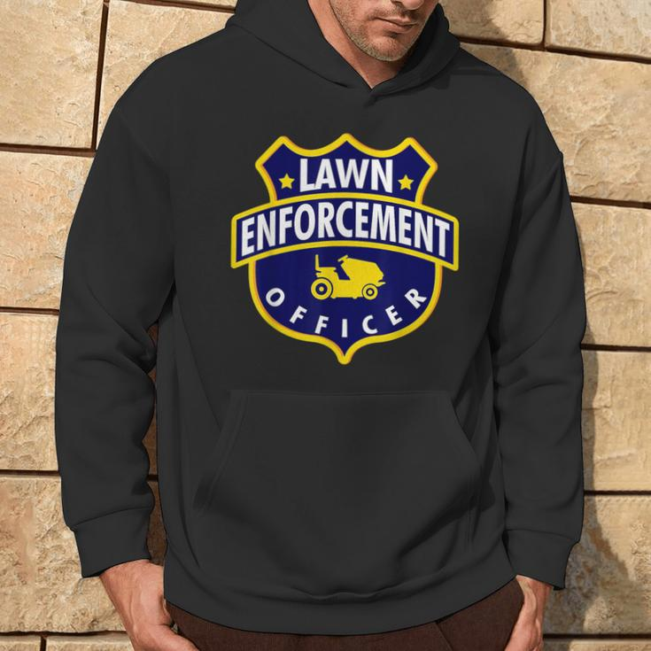 Lawn Enforcement Officer Lawnmower Police Fathers Day Hoodie Lifestyle