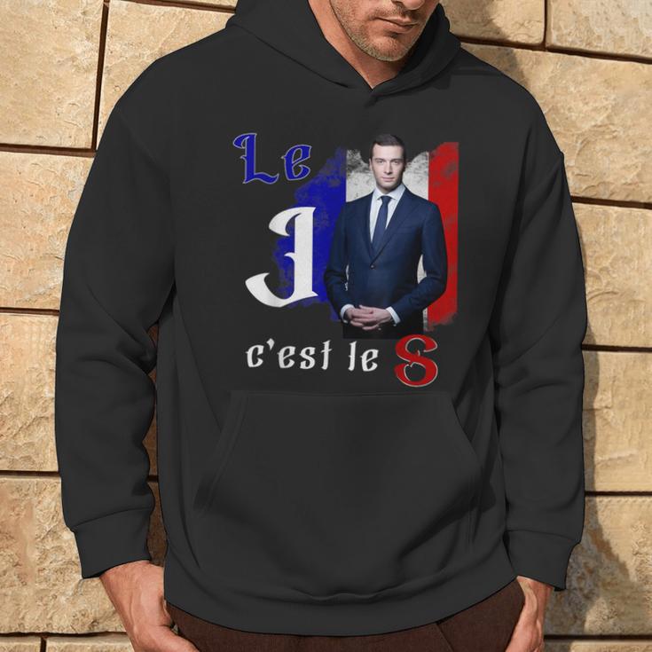 Sweat à Capuche "Le J C'est Le S" - Thème Patriotique Français - Cadeau Idée Politique - 241g, Coupe Classique