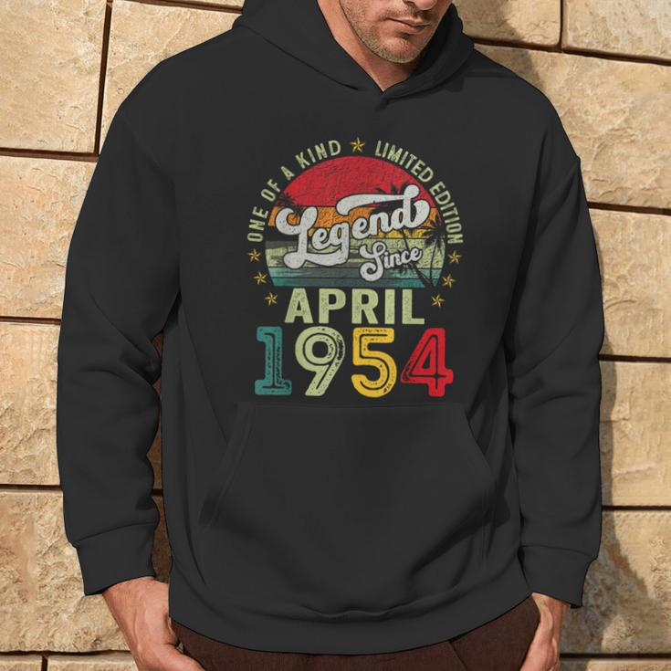 Legends Since April 1954 70 Year Old 70Th Birthday Men Hoodie Lifestyle