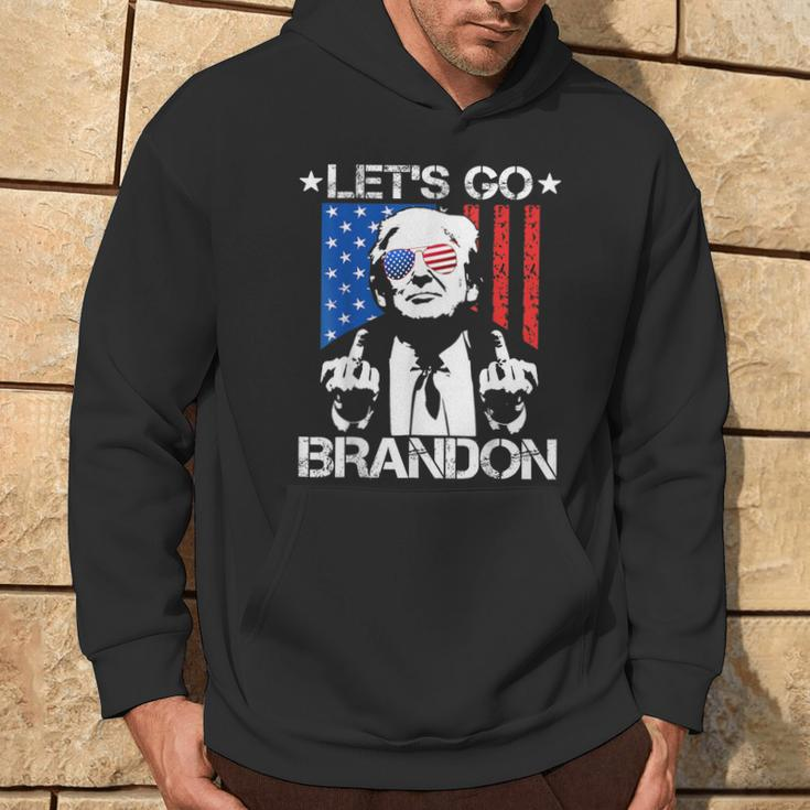 Let's Go Brandon Pro Trump 2024 Flag Anti Joe Biden Hoodie Lifestyle