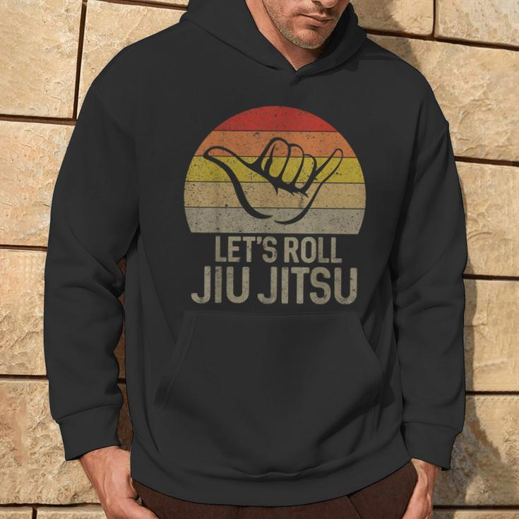 Let's Roll Jiu Jitsu Hand Brazilian Bjj Martial Arts Hoodie Lifestyle