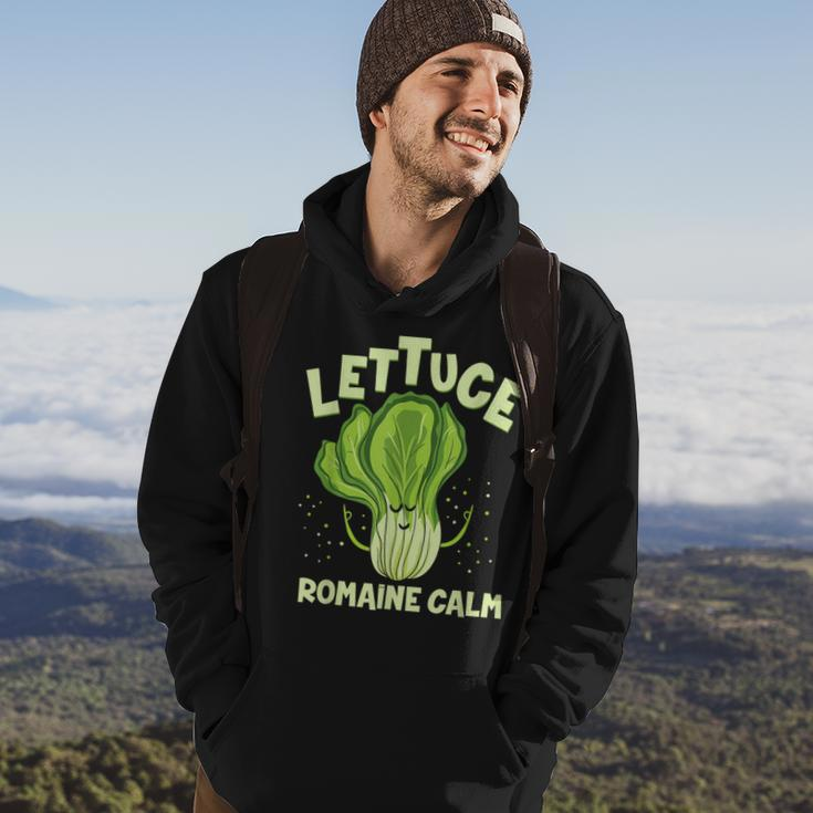 Lettuce Romaine Calm Mindfulness Vegan Yoga Lover Yogi Joke Hoodie Lifestyle