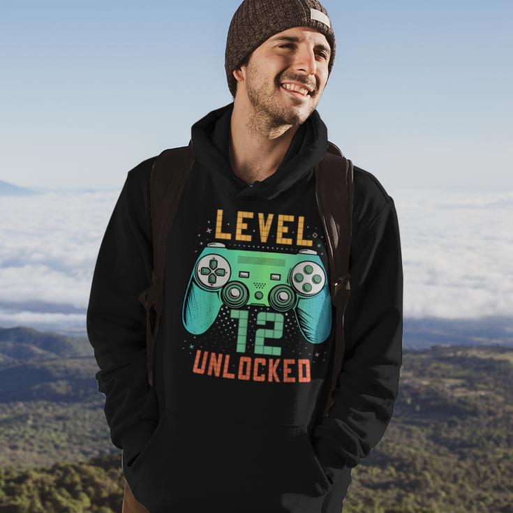 Level 12 Unlocked 12Th Birthday Gamer 12 Year Old Boys Hoodie Lifestyle