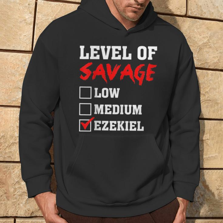 Level Of Savage Ezekiel Custom Name Hoodie Lifestyle