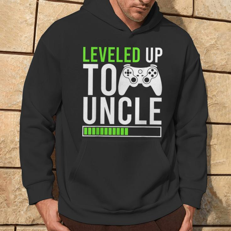 Leveled Up Promoted To Uncle 2024 New Uncle Video Game Hoodie Lifestyle