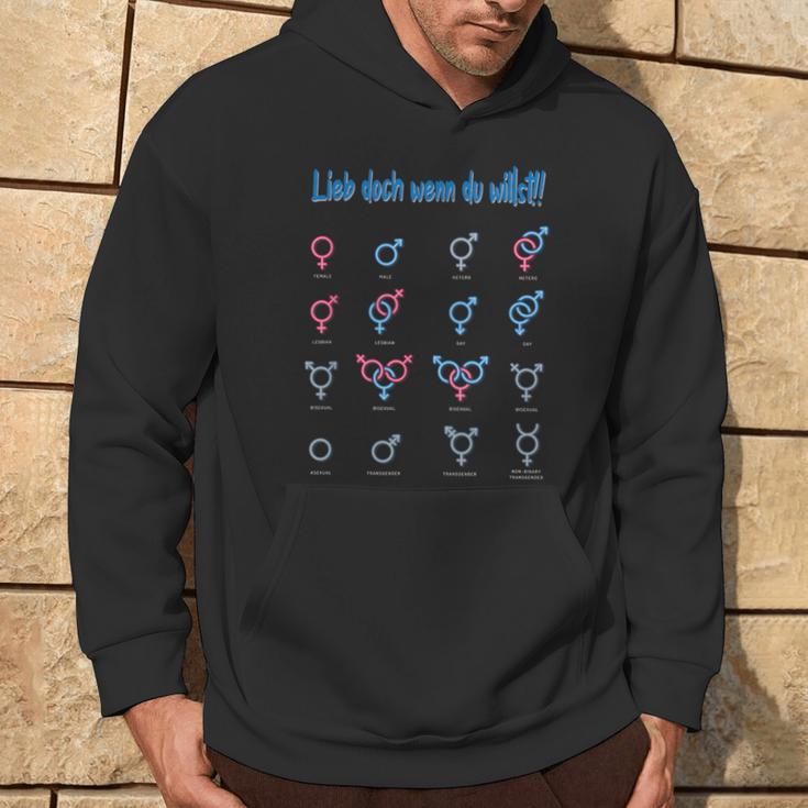 Lgbtq Liebe Aber Wen Du Willst Merch Hoodie Lebensstil