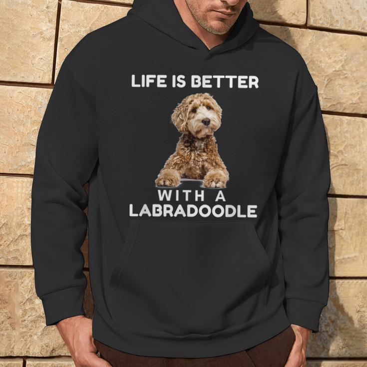 Life Is Better With Mini Labradoodle Dog Lover Hoodie Lifestyle