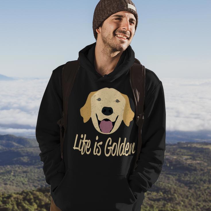 Life Is Golden Retriever Dog Hoodie Lifestyle