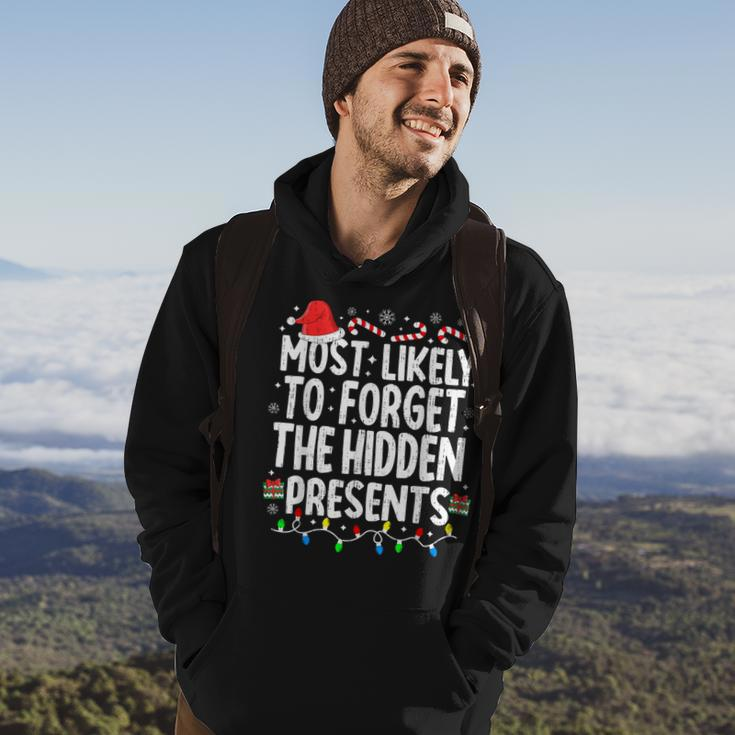 Most Likely To Forget The Hidden Presents Christmas Pajamas Hoodie Lifestyle