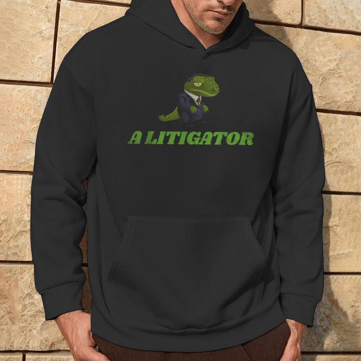 A Litigator Lawyer Alligator Suit Hoodie Lifestyle