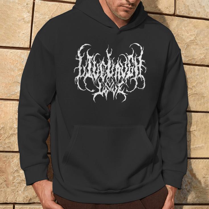 Live Life Laugh Love Death Metal Style Hoodie Lifestyle