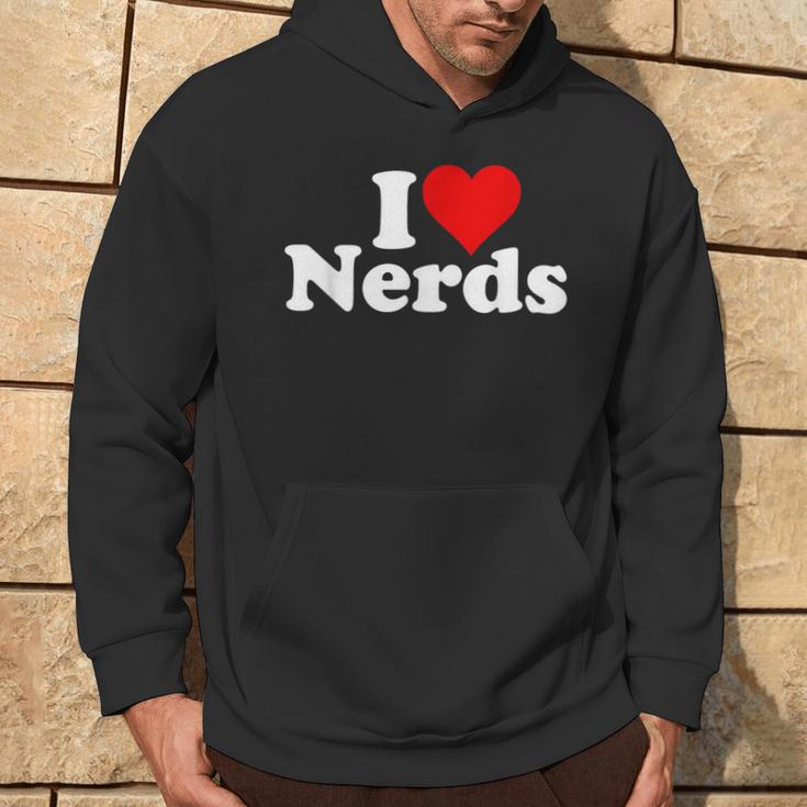 I Love Heart Nerds Geeks Hoodie Lifestyle