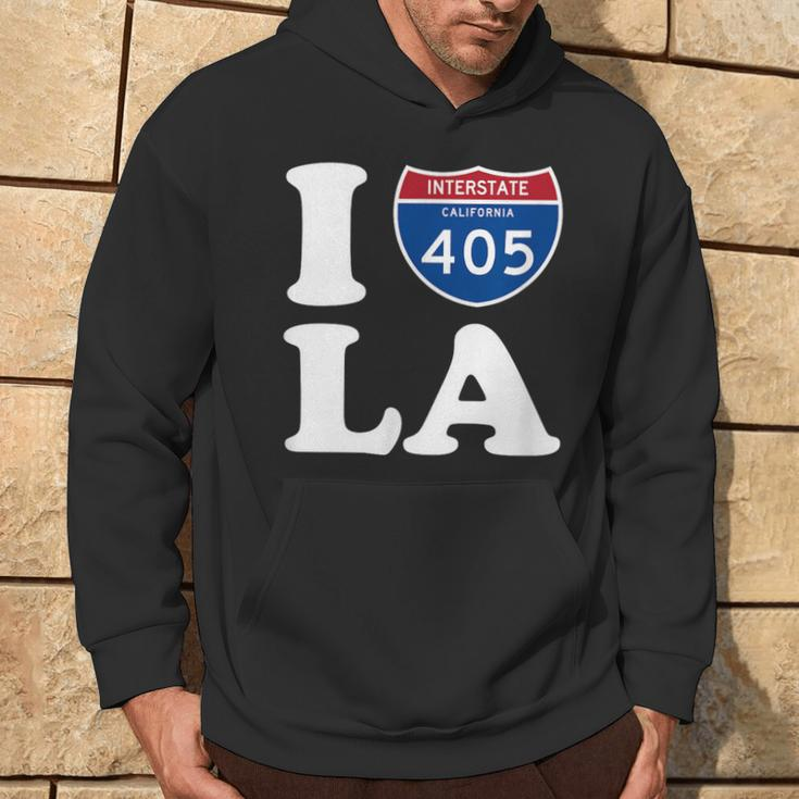 I Love La 405 Freeway Los Angeles Hoodie Lifestyle