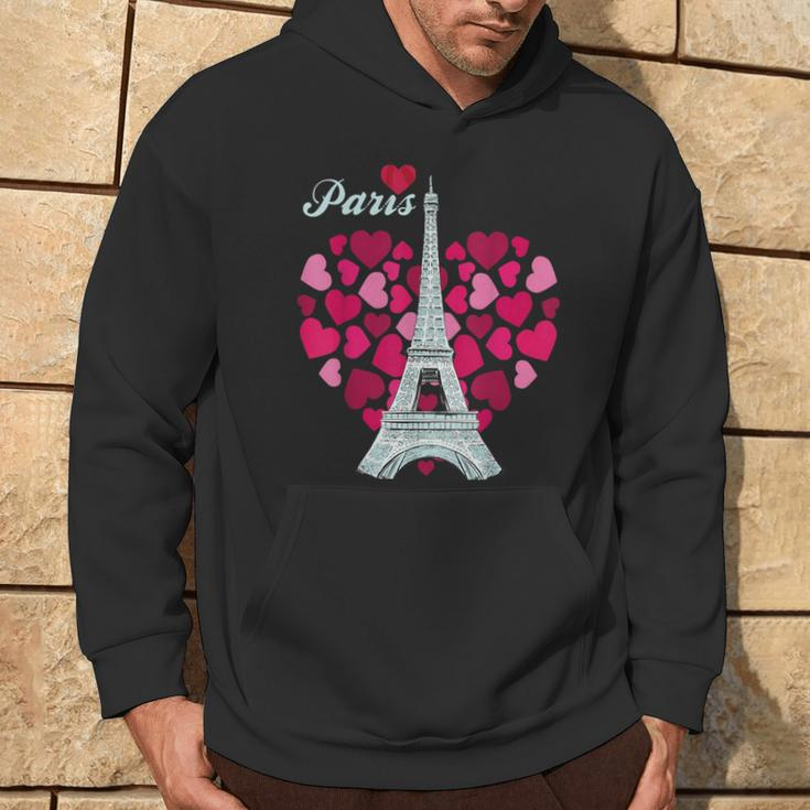 Love Paris Heart Eiffel Tower Souvenir France French Love Hoodie Lifestyle