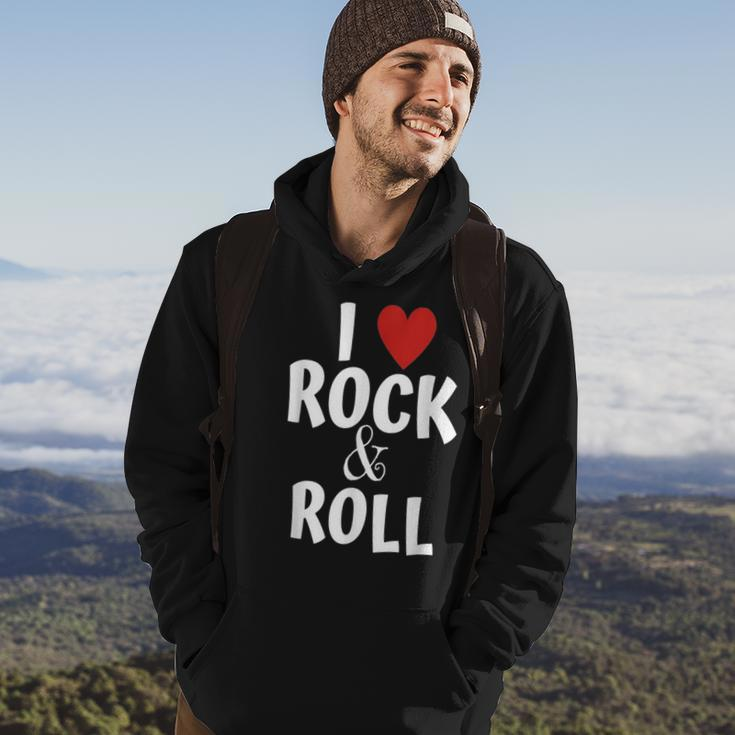 I Love Rock & Roll Music For Fans Rock And Roll For Young Hoodie Lifestyle