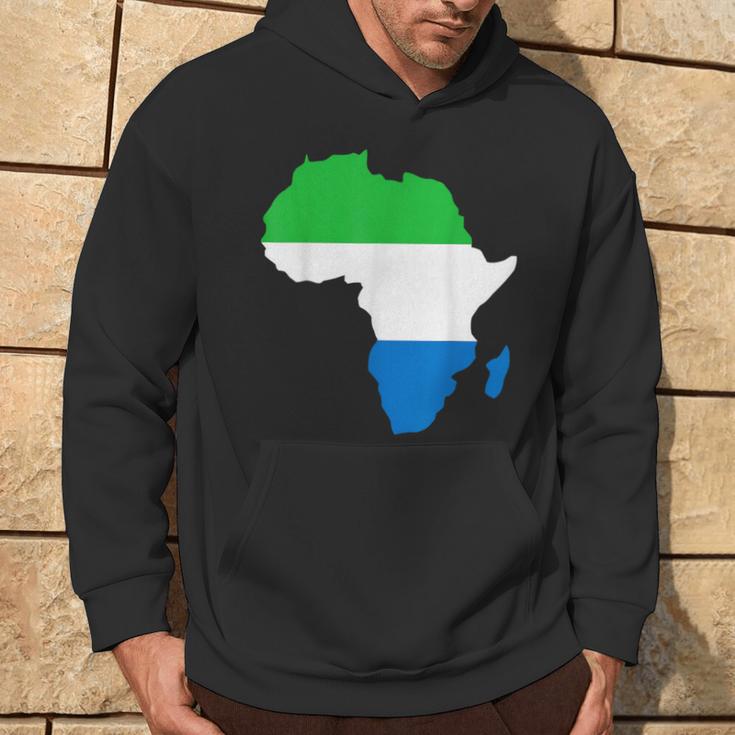 Love Sierra Leone With Sierra Leonean Flag In Africa Map Hoodie Lifestyle