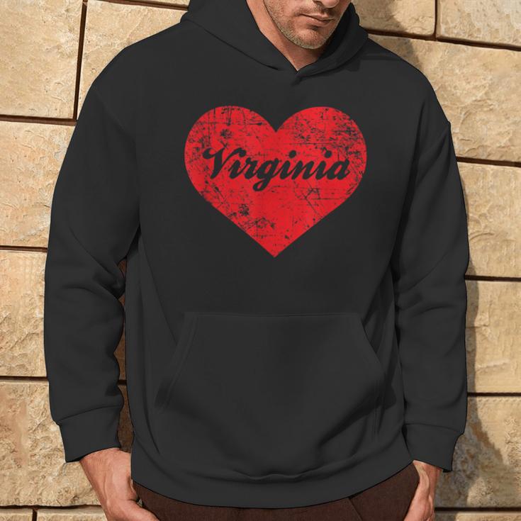 I Love Virginia Heart Southern State Pride Hoodie Lifestyle