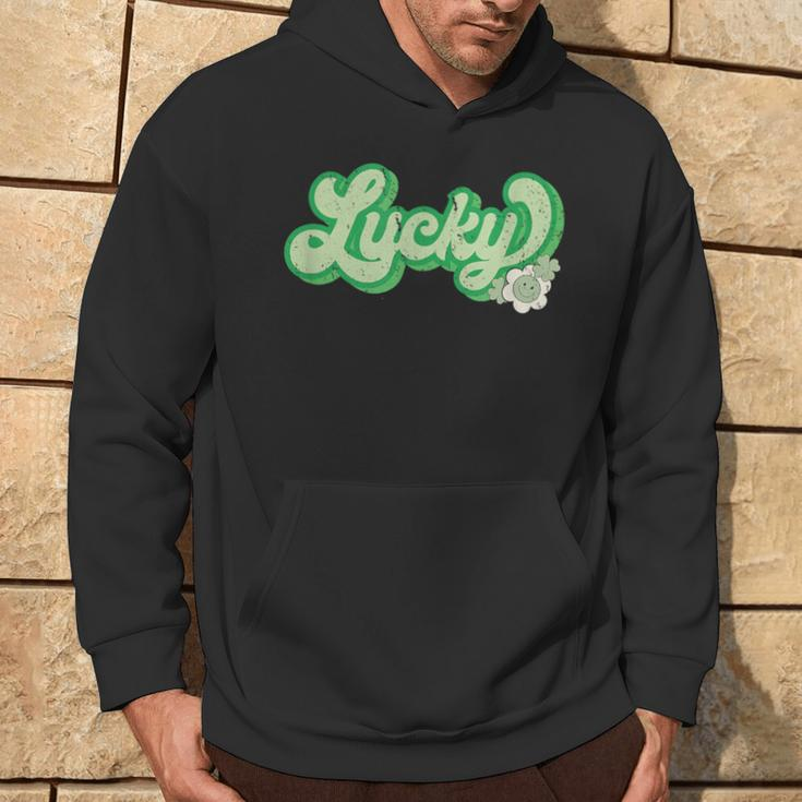 Lucky St Patrick's Day Retro Hoodie Lifestyle