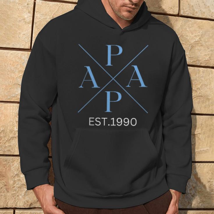 Lustiger Papa Est 1990 Papa Seit 1990 Papa Geburtsjahr 1990 Kapuzenpullover Lebensstil