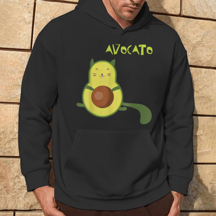 Lustiges Avocato-Katzen Hoodie, Wortspiel Design Lebensstil