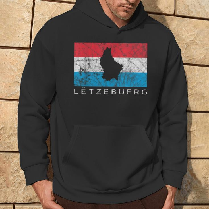 Luxembourg Flag Outline Silhouette Benelux Letzebuerg Hoodie Lebensstil