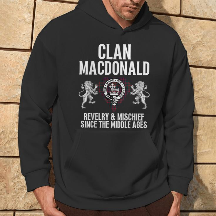 Macdonald Clan Scottish Name Coat Of Arms Tartan Family Hoodie Lifestyle