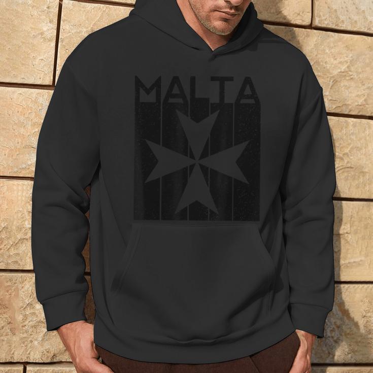 Maltese Cross Flag Malta Cross Knights Vintage Flag Red Hoodie Lifestyle