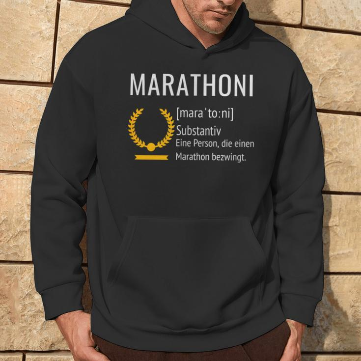 Marathoni Marathon Runner Finisher Hoodie Lebensstil