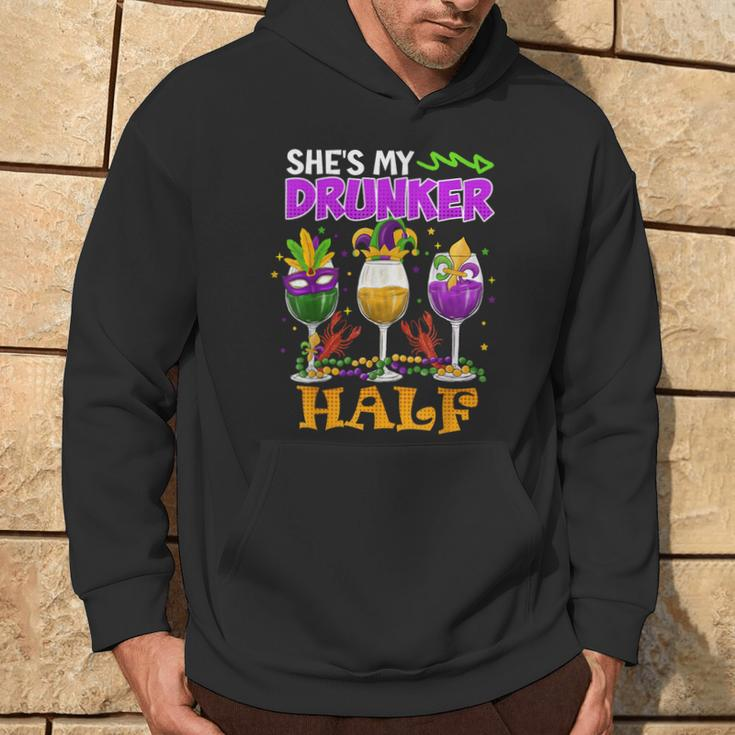 Mardi Gras Outfit She's My Drunker Half Carnival Men Hoodie Lifestyle