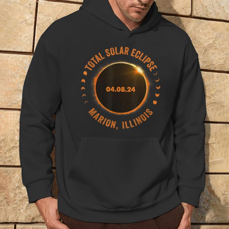 Marion Illinois State Total Solar Eclipse 2024 Hoodie Lifestyle