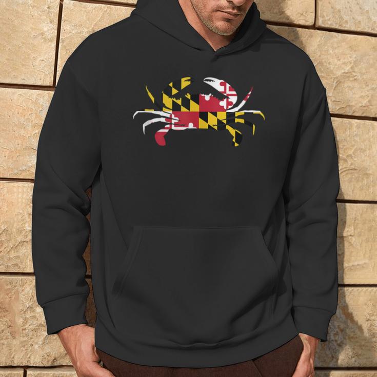 Maryland Crab State Pride Flag Hoodie Lifestyle