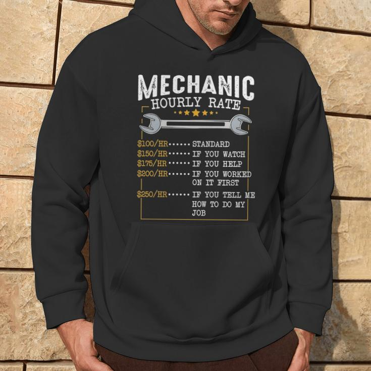 Mechanic Hourly Rate Labor Rates Co Workers Car Lover Hoodie Lifestyle