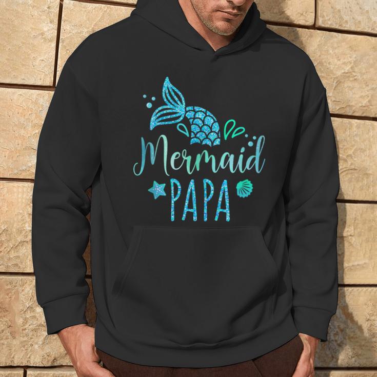 Meerjungfrau Papa Familie Matching Geburtstag Männer Meerjungfrau Squad Kapuzenpullover Lebensstil