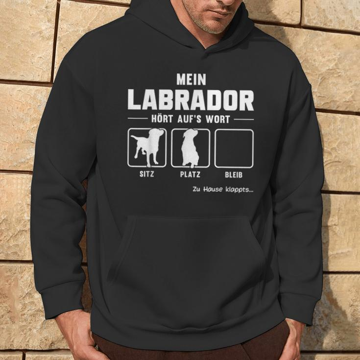 Mein Labrador Hört Auf S Wort German Language Black Hoodie Lebensstil