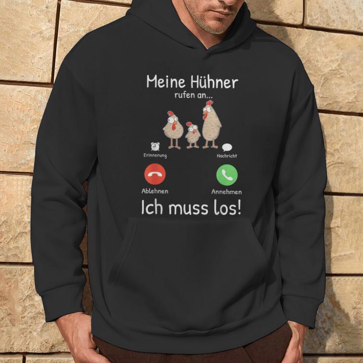 Meine Hühner Rufen An Bauer Turkey Farmer Hoodie Lebensstil