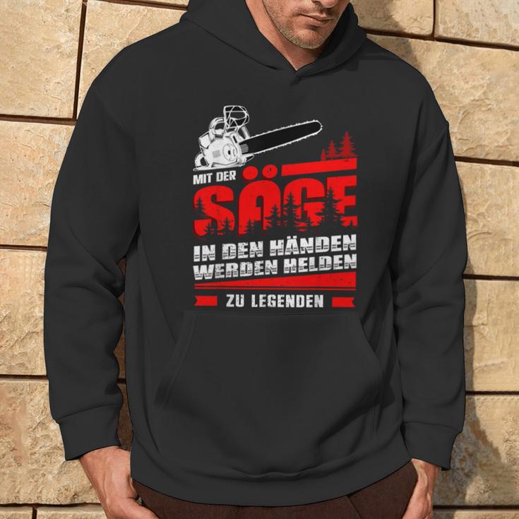 Men's Mit Der Säge In Den Hände Werden Helden Zu Legend Hoodie Lebensstil