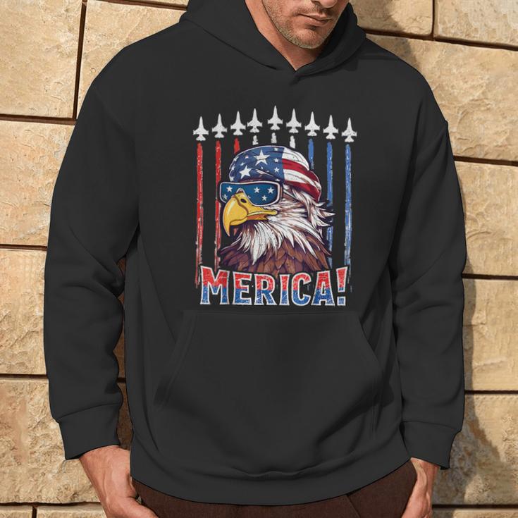 Merica Eagle 4Th Of July Patriotic Freedom Eagle Mullet Hoodie Lifestyle