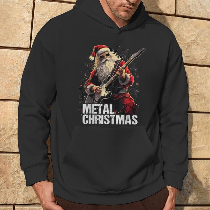 Metal Christmas Christmas Santa Guitar Hoodie Lebensstil