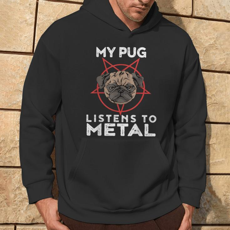 Metal Pug Goth And Heavy Metal Animal Hoodie Lifestyle