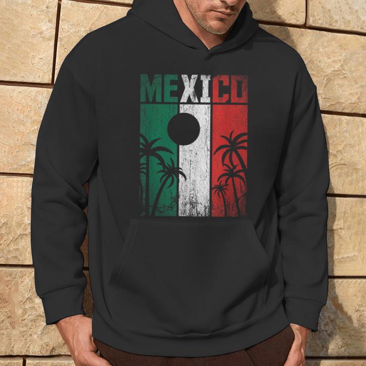 Mexican Flag Retro Cancun Mexico Kapuzenpullover Lebensstil