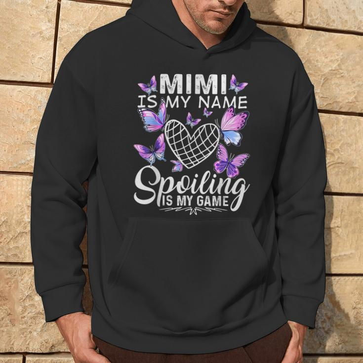 Mimi Is My Name Spoiling Is My Game Cute Butterflies Print Hoodie Lifestyle