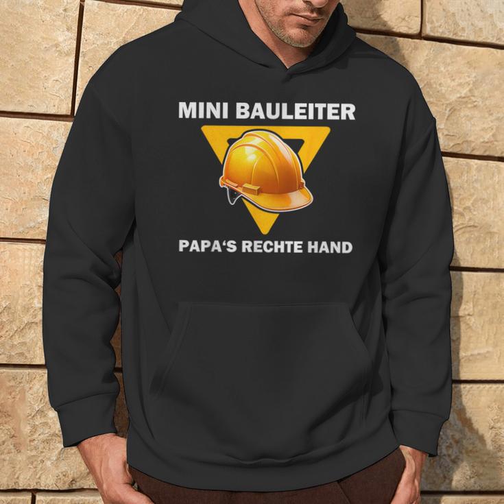 Mini Bauleiter Papa's Rechte Hand Kinder Bauleiter Outfit Kapuzenpullover Lebensstil